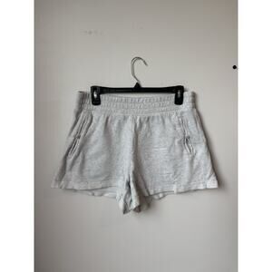 Aerie High Waisted Chillax Fleece Gray Shorts Women Size Medium